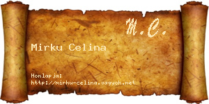 Mirku Celina névjegykártya
